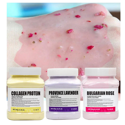 350g Jelly Mask Powder – Rose & Lavender Crystal Collagen Facial Mask