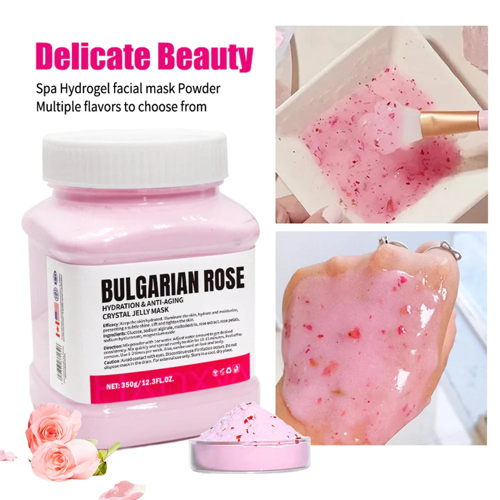 350g Jelly Mask Powder – Rose & Lavender Crystal Collagen Facial Mask