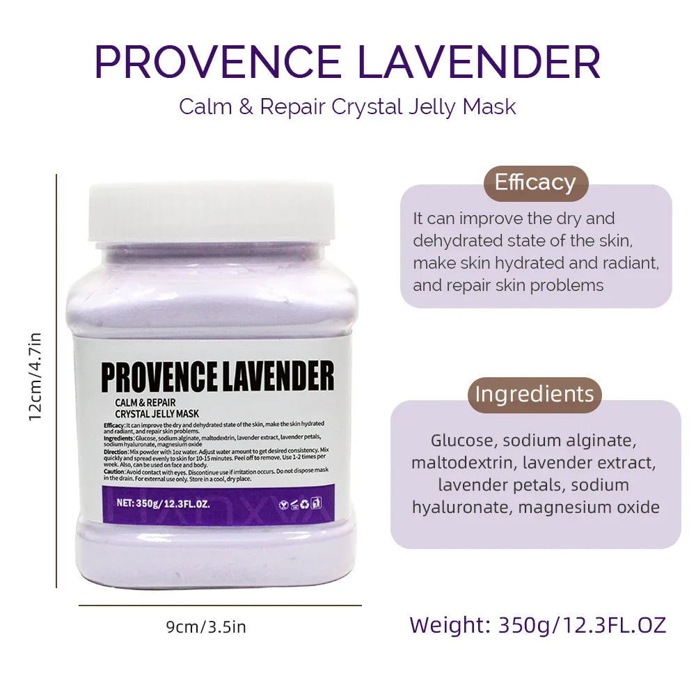 350g Jelly Mask Powder – Rose & Lavender Crystal Collagen Facial Mask