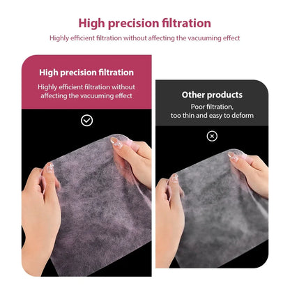 100pcs Disposable Nail Vacuum Cleaner Filter Paper