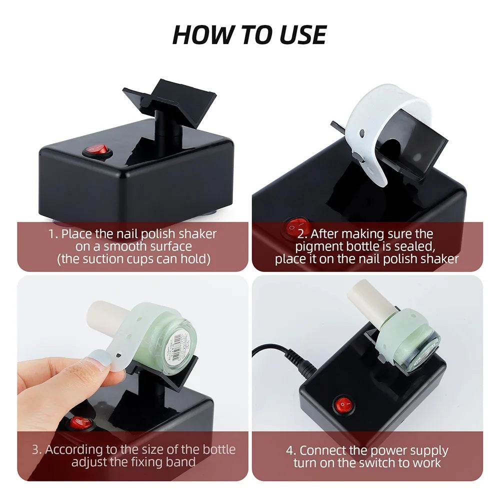 Electric Nail Polish Shaker – Gel Polish, Ink & Paint Mixing Machine