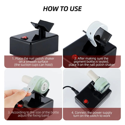 Electric Nail Polish Shaker – Gel Polish, Ink & Paint Mixing Machine
