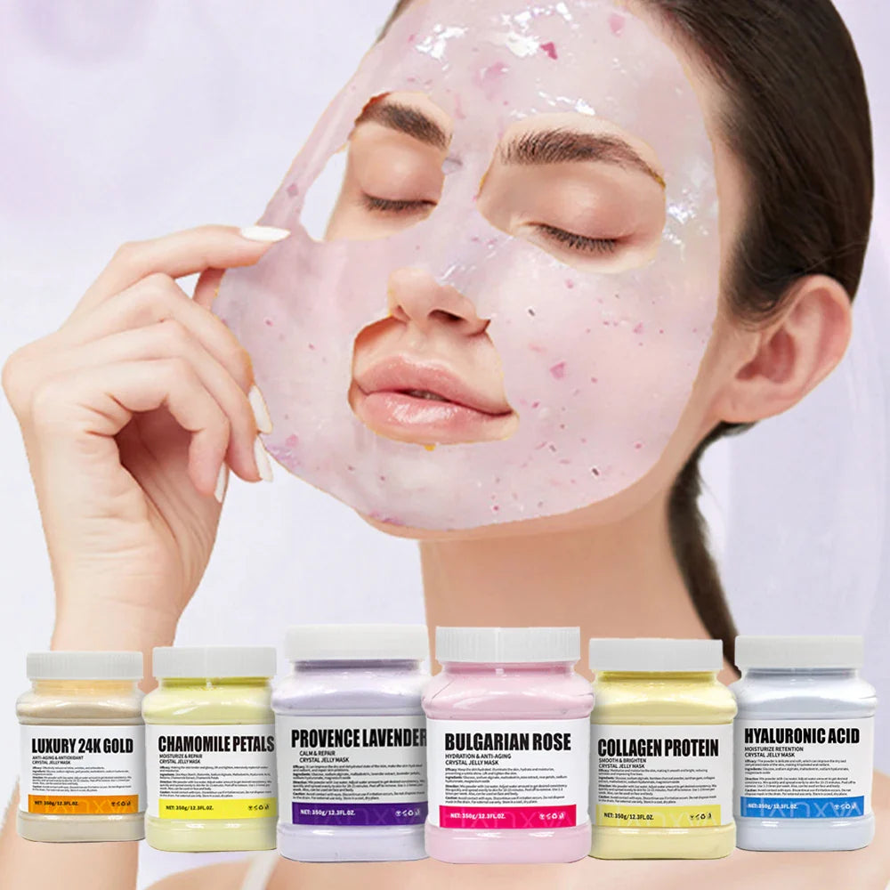 350g Jelly Mask Powder – Rose & Lavender Crystal Collagen Facial Mask