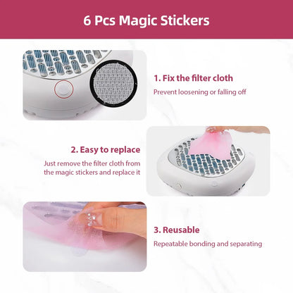 100pcs Disposable Nail Vacuum Cleaner Filter Paper